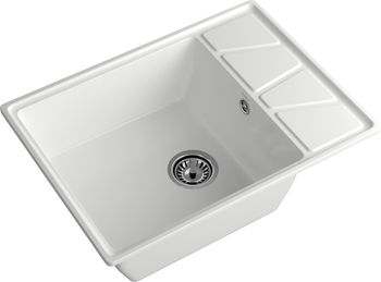 GRANFEST Мойка VERTEX 680L 1-чаша+крыло 680*500мм иней арт.GF- — фото 1, Кухонные мойки