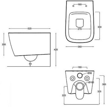 Унитаз Artceram A16 ASV003 43 00 подвесной Foresta без сиденья — фото 2, Подвесные унитазы