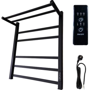 Электрический полотенцесушитель Маргроид Вид 81-10 профильный 600x500 8110-6050-1083-9005R правый с  — фото 1, Электрические полотенцесушители