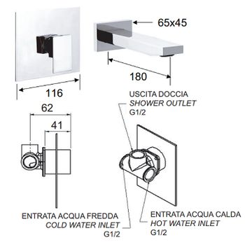 Смеситель для раковины Remer Q-Design QD15C Хром — фото 2, Смесители для раковины