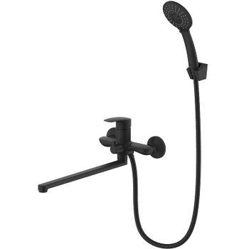 Смеситель для ванны Milardo Rora RORBL00M10 универсальный Черный матовый — фото 1, Смеситель для ванны