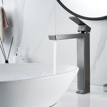 Смеситель для раковины Rose R18T R1811T-1 Оружейная сталь — фото 7, Смесители для раковины