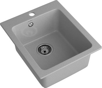 GRANFEST Мойка PRACTIK 505 1-чаша 505*427мм серый арт.GF- — фото 1, Кухонные мойки