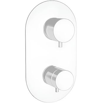 Смеситель для душа Remer Minimal Thermo NT92KBBO с термостатом Белый матовый — фото 1, Смеситель для душа