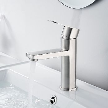 Смеситель для раковины Accoona H205 A96205 Нержавеющая сталь — фото 6, Смесители для раковины