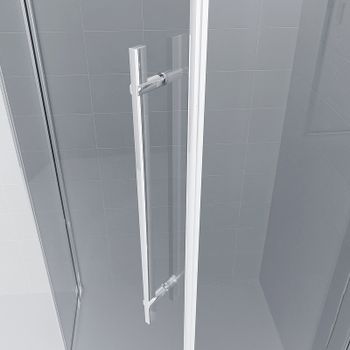 Душевой уголок Ambassador Ritz 100х100 112011103 профиль Хром стекло прозрачное — фото 8, Душевые уголки трапеция