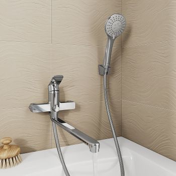 Смеситель для ванны Milardo Demi DEMSB00M10 универсальный Хром — фото 5, Смеситель для ванны