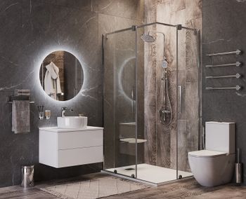 Душевая система Bond B01-9100 Хром — фото 5, Душевые стойки