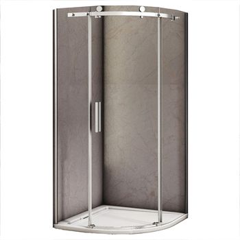 Душевой уголок Good Door Altair R-90-C-CH 90x90 профиль Хром стекло прозрачное — фото 1, Душевые уголки четверть круга