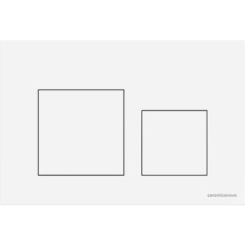 Клавиша смыва Ceramicanova Balance Square CN12-002W Белая глянцевая — фото 1, Кнопки смыва