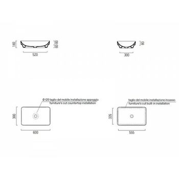 Раковина-чаша GSI Pura 60 883711 Белая — фото 3, Раковины накладные