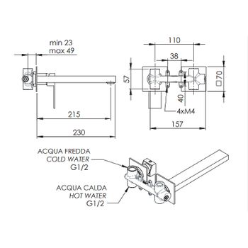 Смеситель для раковины Remer Q-Design QD15PL Хром — фото 2, Смесители для раковины
