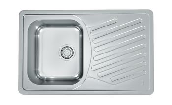 Мойка для кухни ELEGANT 30 SAT 90 FI 810X510 в комплекте с сифоном 1130551, — фото 1, Кухонные мойки