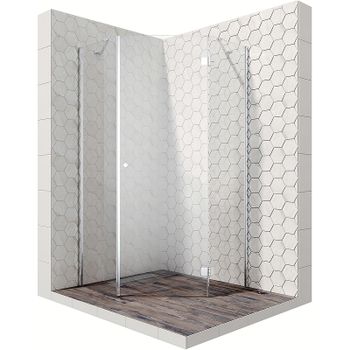 Душевой уголок Ambassador Diamond 90х90 12011111R профиль Хром стекло прозрачное — фото 1, Душевые уголки трапеция