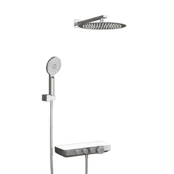 A8599.090.116.010.127.011 Thermo Встраиваемый комплект для душа с верхней душевой насадкой и лейкой — фото 2, Встраиваемые душевые комплекты