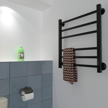 Электрический полотенцесушитель Маргроид Вид 81-10 профильный 600x500 8110-6050-1081-9005R правый Че — фото 4, Электрические полотенцесушители