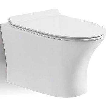 Унитаз CeramaLux 2617Е подвесной с сиденьем Микролифт — фото 1, Подвесные унитазы