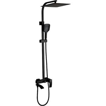 Душевая система ALMAes Turia SDI-1808 Черная матовая — фото 1, Душевые стойки