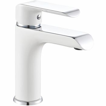 Смеситель для раковины Rose R21F R2101F Белый Хром — фото 1, Смесители для раковины