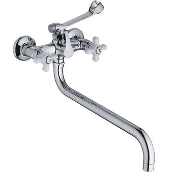 Смеситель для ванны Haiba HB2618 универсальный Хром — фото 1, Смеситель для ванны