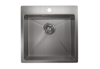 Granula-5151, СТАЛЬ САТИН, стальная кухонная мойка — фото 1, Кухонные мойки