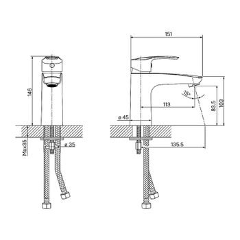 Смеситель для раковины Iddis Ray RAYWT00i01 Белый матовый — фото 2, Смесители для раковины