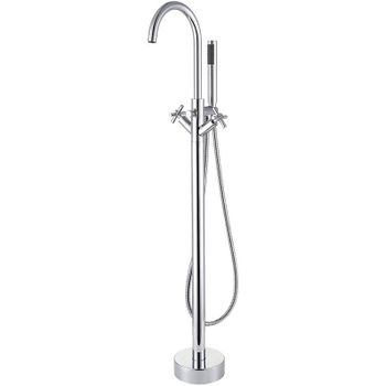 Смеситель для ванны Swedbe Spira 4002 Хром — фото 1, Смесители напольные