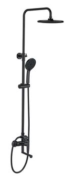 Душевая система со смесителем Lagos Black, арт. ST205LGBL, ESKO — фото 1, Душевые стойки