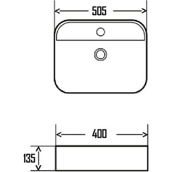 Раковина AQUAme 50 AQM5001 Белая глянцевая — фото 4, Раковины накладные