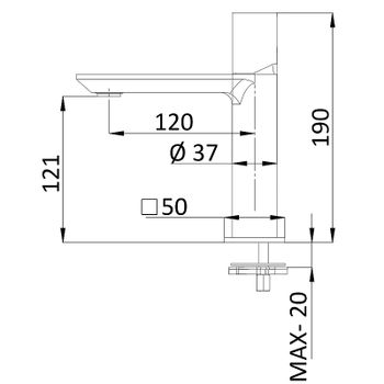 Смеситель для раковины Remer Edge EG512BG Золото брашированное — фото 2, Смесители для раковины