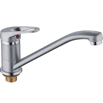 Смеситель для кухни Haiba HB4913-1 Хром матовый — фото 1, Смесители для кухни