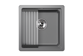 Granula-KS-4501U, АЛЮМИНИУМ, кухонная мойка, кварц — фото 1, Кухонные мойки