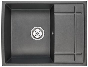 Granula-6501, ЧЁРНЫЙ, кухонная мойка, кварц — фото 1, Кухонные мойки