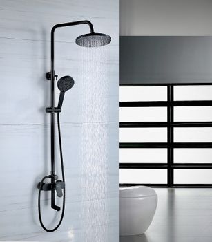 Душевая система Bond B01-9188 Черная матовая — фото 11, Душевые стойки