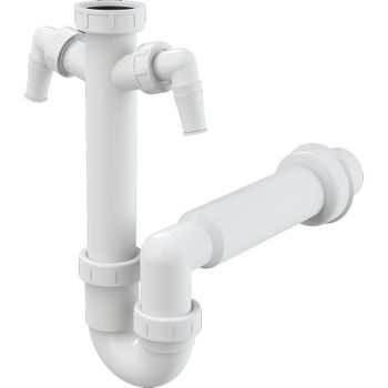 Сифон для кухонной мойки Alcaplast A82-DN50 Белый — фото 1, Сифоны для кухонной мойки