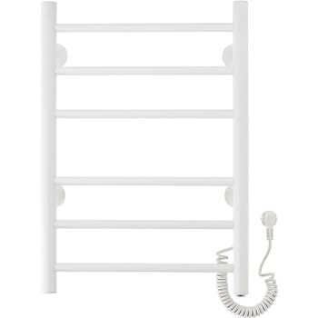 Электрический полотенцесушитель Domoterm Аврора DMT 109-6 40x60 EK R Белый матовый — фото 1, Электрические полотенцесушители