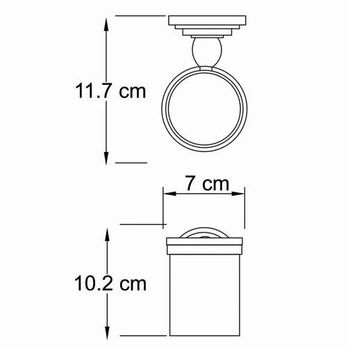 Isar K-7328 Подстаканник одинарный — фото 5, Аксессуары для раковины