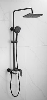 Душевая система Belz B533-7 B24533-7 Черная — фото 3, Душевые стойки