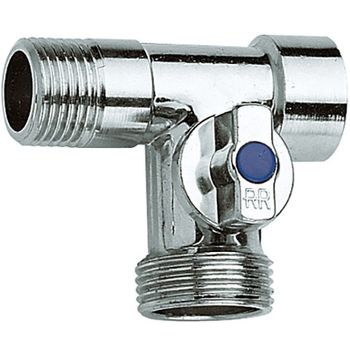 Запорный вентиль Remer 260 для стиральной машины Хром — фото 1, Комплектующие для туалета