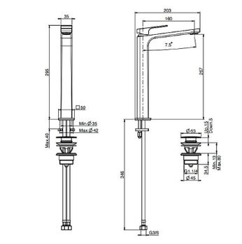 Смеситель для раковины Fima Carlo Frattini Fit F3381/HCR Хром — фото 2, Смесители для раковины
