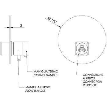 Смеситель для душа Remer Minimal Thermo NT30KBNPO с термостатом Никель матовый брашированный — фото 2, Смеситель для душа