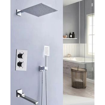 Душевая система ALMAes Weber TVZ-0806 Хром — фото 1, Встраиваемые душевые комплекты