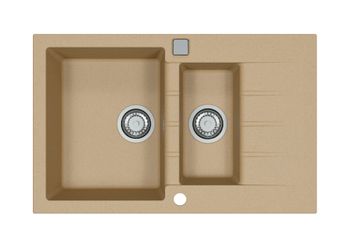 Мойка для кухни ALVEUS GRANITAL CADIT 70 BEIGE - G55 790 X 500 в компл с 1132822, — фото 1, Кухонные мойки