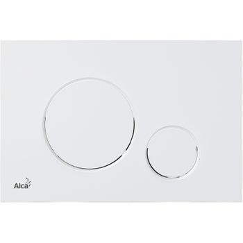 Клавиша смыва Alcaplast M676 Белая матовая — фото 1, Кнопки смыва