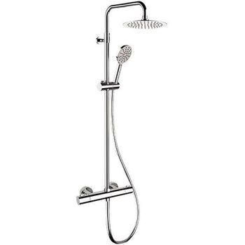 Душевая система Remer Elegance EQ32A8MPUFM30 с термостатом Хром — фото 1, Душевые стойки