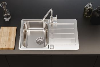 Мойка для кухни LINE MAX 80 SAT-90 790x500 в комплекте с сифоном 1130551 — фото 2, Кухонные мойки