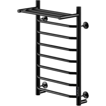 Электрический полотенцесушитель Comfysan Scola EC-8 80x50 016999 с полкой Черный матовый — фото 1, Электрические полотенцесушители