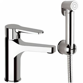 Смеситель для раковины Remer Winner W10SHW с гигиеническим душем Хром — фото 1, Смесители для раковины