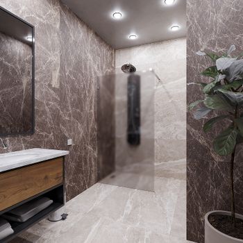 Душевая перегородка Radomir Walk-in G1 120 1-10-0-0-0-1911 профиль Хром стекло матовое — фото 4, Душевые перегородки