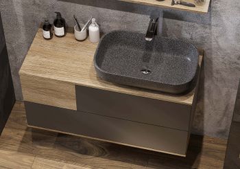 Раковина-чаша Aquaton Лола 60 1A73313KLK210 Графит — фото 5, Раковины накладные